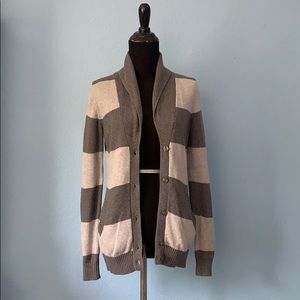 Tommy Hilfiger gray button-up sweater